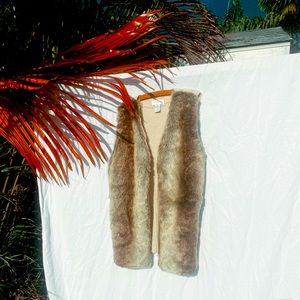Faux fur vest